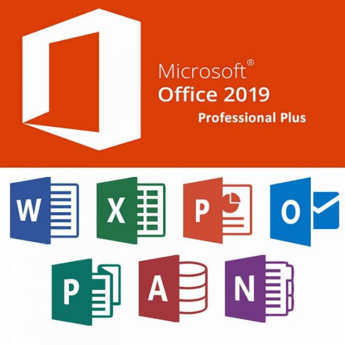 Sinal de adição de Microsoft Office 2019 das Multi-línguas pro