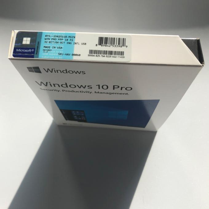 Caixa completa profissional USB do retalho da versão 64bit de Windows 10 pro + chave da licença